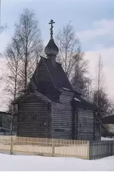 Деревянная церковь Ризоположения из села Бородава Вологодской области