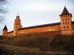 Новгородский кремль: башня Кокуй, Княжая и Покровская башни