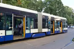 Новые трамваи в Риге фирмы Skoda