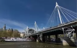 Пешеходный мост Золотой Юбилей в Лондоне / Golden Jubilee Bridge