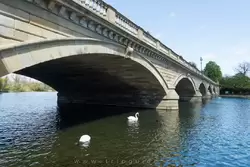 Мост Серпентайн соединяет Кенсингтонский и Гайд парки