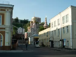 Городецкий переулок, вид на Рождественскую церковь, Нижний Новгород