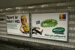 Реклама в метро Стокгольма