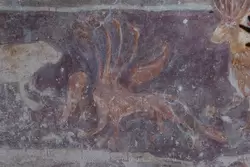 Апокалиптические звери на фреске «Страшный Суд» в храме Рождества Богородицы