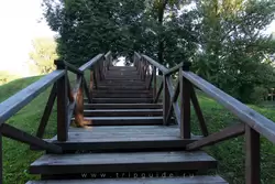 Псков, лестница на вершину Михайловской горки