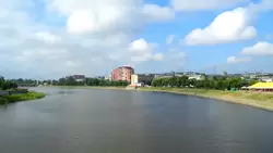 Пенза, вид на набережную реки Суры с Бакунинского моста