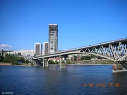 Саратовский мост, вид с левого берега