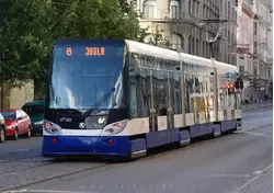 Новые трамваи в Риге фирмы Skoda