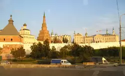 Казанский кремль, панорама на закате