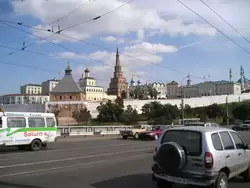 Казанский кремль, вид на Тайницкую башню с Ленинской дамбы
