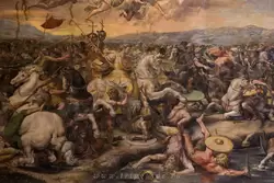 «Битва на Мильвийском мосту» Джулио Романо по эскизам Рафаэля — Зал Константина