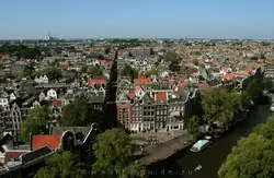 Пейзаж со старинными домиками в Амстердаме