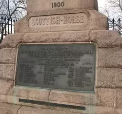 Мемориал полка Scottish Horse в Англо-Бурской войне в Южной Африке в 1901-1902 году