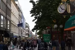Пешеходная улица Дротнингатан в Стокгольме