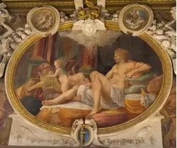 Фреска «Даная» Приматиччо — Галерея Франциска I