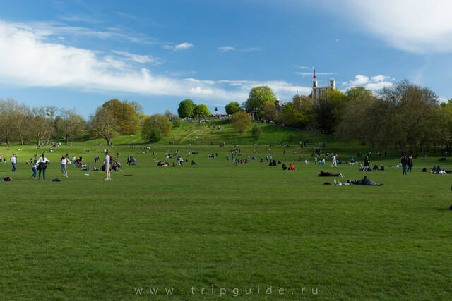 Гринвичский парк и обсерватория на вершине холма