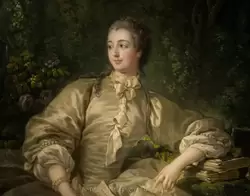 «Мадам де Помпадур» Франсуа Буше (Париж, 1758) — художник изобразил её на картине с книгой на колене, чтобы подчеркнуть ее интеллектуальные интересы