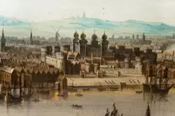 Крепость Тауэр — вид Лондона из района Саутварк (Southwark) около 1630 г.