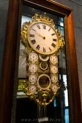 Часы, около 1860 г., У. Дэвис и сыновья (W. Davis and Sons), показывают время по Гринвичу и еще 8 часовых поясов, а также солнечное время
