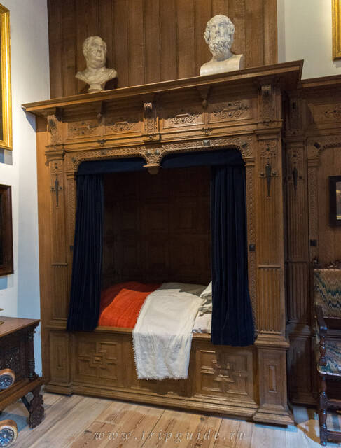 Кровать Рембрандта в гостиной в доме Рембрандта