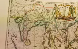 Индия на атласе 1664 года, выполненного для Фредерика Виллема ван Луна