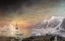 «Шхуна «Виллем Баренц» во время экспедиции в Арктический океан» Луи Апол (<span lang=nl>Louis Apol</span>)