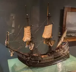 Модель флейта (голландское транспортное судно 16–18 веков), создана в 1650 г.