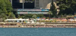 Аквапарк «Маяк» в Сочи, вид с моря