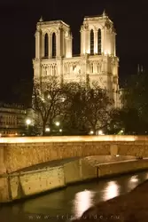 Собор Парижской Богоматери и Малый мост в Париже