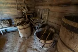 Деревянные бочки в Этнографическом музее Козьмодемьянска