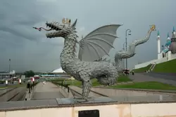 Змей-дракон Зилант, скульптура в Казани