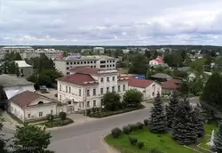 Вид с колокольни Успенского собора на город Мышкин