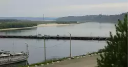 Понтонный мост через Оку в Павлово