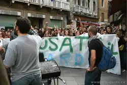 Митинг студентов в Венеции 24 октября 2008 г.