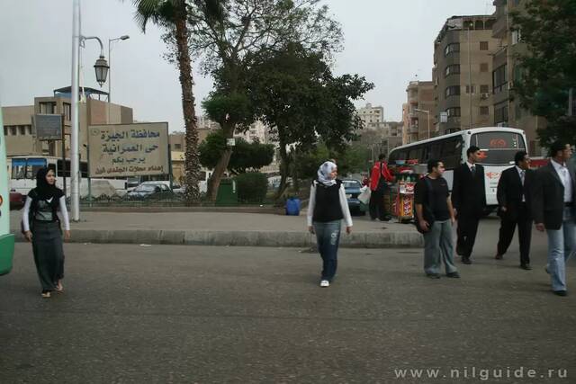 Прибытие в Гизу (пригород Каира)