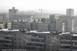 Челябинск, вид от Комсомольского проспекта 104