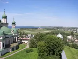 Вид на город с колокольни Горицкого монастыря