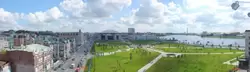 Вид на парк Тысячелетия Казани с крыши здания Миллениума
