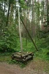 Валаам, деревянный столб
